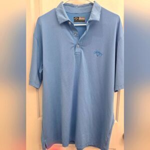Callaway Blue Polo Shirt Classic Style, Size L.